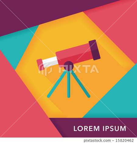 Space Telescope flat icon with long shadow,eps10 Space Telescope flat icon with long shadow,eps10 15820462