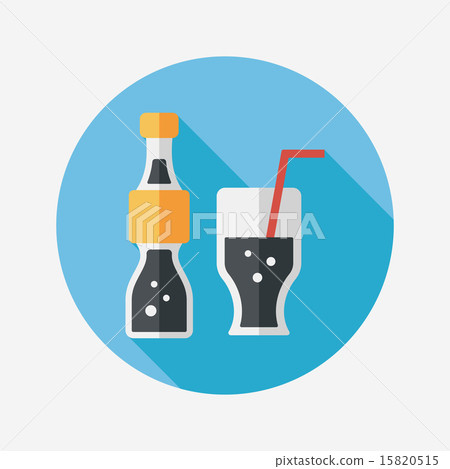 soda drink flat icon with long shadow,eps10 15820515