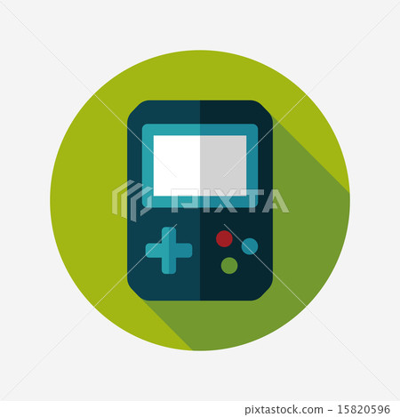 Handheld game consoles flat icon with long shadow,eps10 Handheld game consoles flat icon with long shadow,eps10 15820596