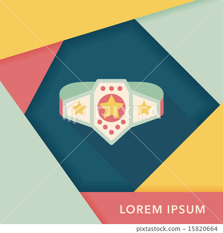 Championship belt flat icon with long shadow,eps10 15820664