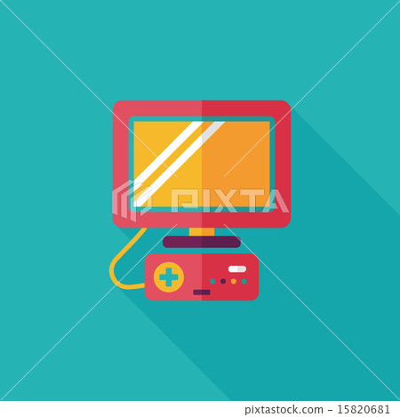 TV game flat icon with long shadow,eps10 TV game flat icon with long shadow,eps10 15820681