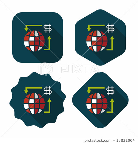 Currency Exchange flat icon with long shadow,eps10 Currency Exchange flat icon with long shadow,eps10 15821004
