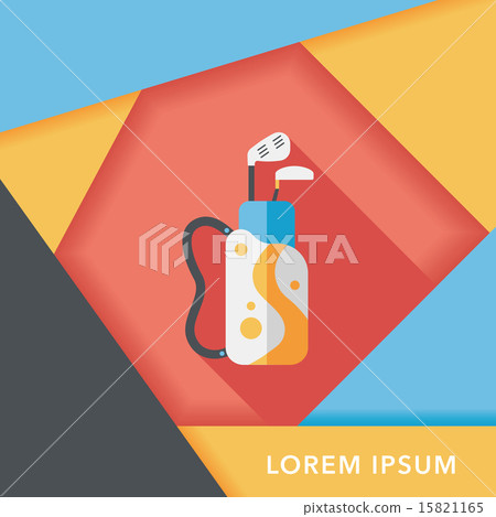 golf flat icon with long shadow,eps10 15821165