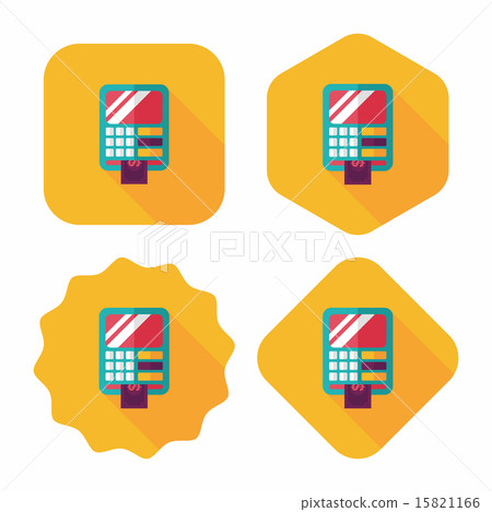 ATM flat icon with long shadow,eps10 ATM flat icon with long shadow,eps10 15821166