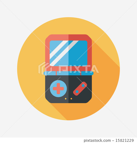 Handheld game consoles flat icon with long shadow,eps10 Handheld game consoles flat icon with long shadow,eps10 15821229