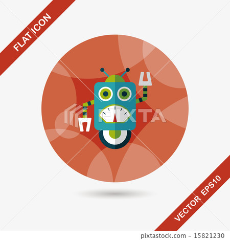 robot flat icon with long shadow,eps10 robot flat icon with long shadow,eps10 15821230