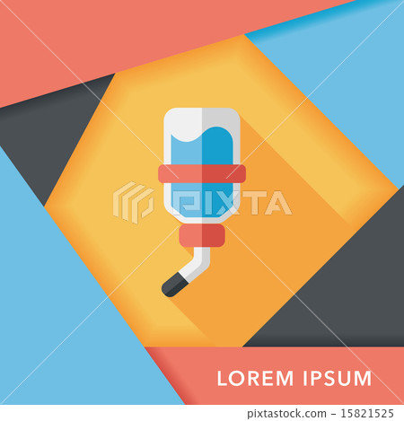 Pet water drinking bottle flat icon with long shadow, eps10 Pet water drinking bottle flat icon with long shadow, eps10 15821525