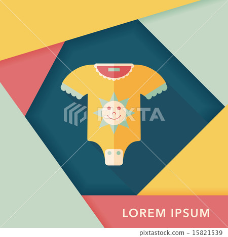 baby onesie flat icon with long shadow,eps10 15821539