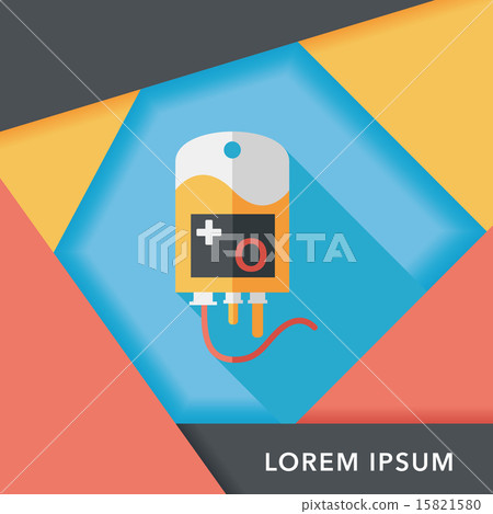 IV bag flat icon with long shadow, eps10 15821580
