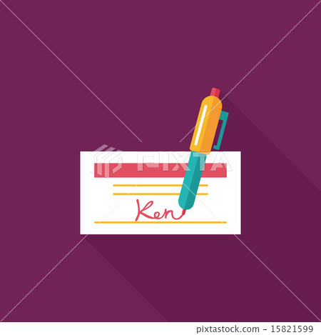 bill check flat icon with long shadow,eps10 bill check flat icon with long shadow,eps10 15821599