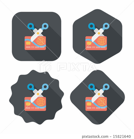 credit card flat icon with long shadow,eps10 credit card flat icon with long shadow,eps10 15821640