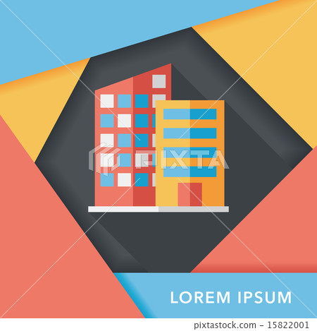 Building flat icon with long shadow,eps10 - Stock Illustration ...