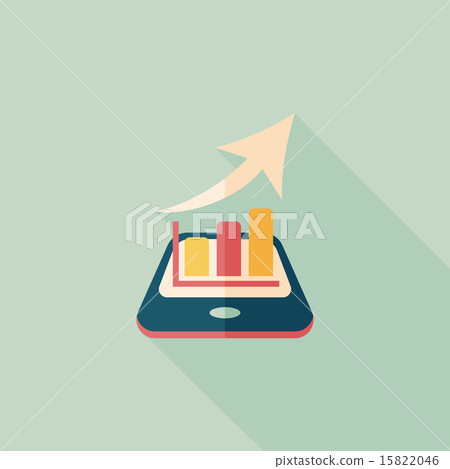 business chart flat icon with long shadow,eps10 business chart flat icon with long shadow,eps10 15822046