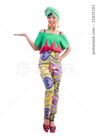 Japanese woman isolated on the white 15835101