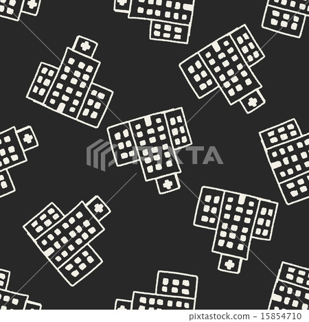 Doodle Hospital seamless pattern background 15854710