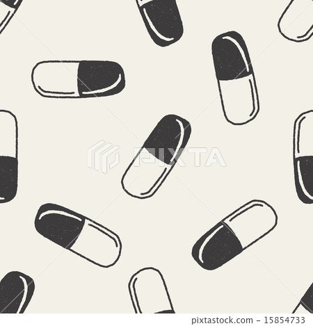 Doodle Medicine seamless pattern background 15854733