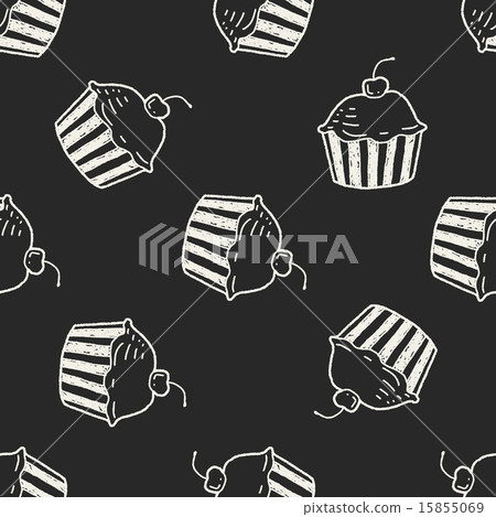 Doodle Cake seamless pattern background - Stock Illustration [15855069 ...