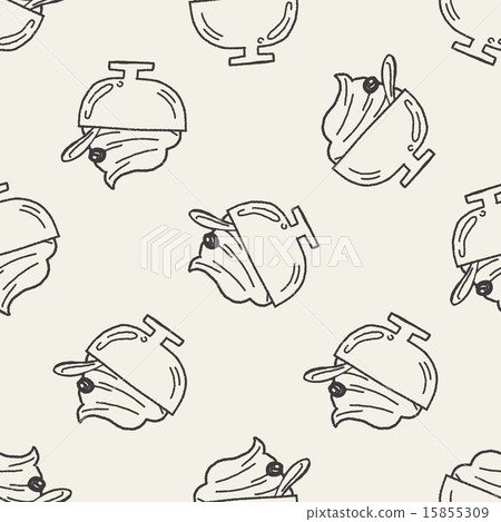 Doodle Icecream seamless pattern background 15855309