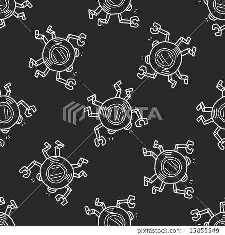 Doodle Robot seamless pattern background Doodle Robot seamless pattern background 15855549