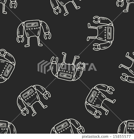 Doodle Robot seamless pattern background Doodle Robot seamless pattern background 15855577