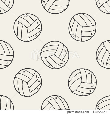 Doodle Volleyball seamless pattern background Doodle Volleyball seamless pattern background 15855645