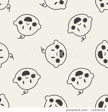 radio doodle drawing seamless pattern background 15856205
