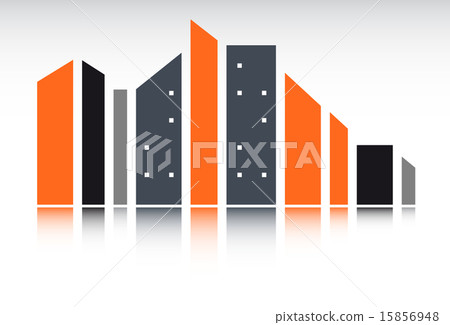 urban landscape with modern city silhouette 15856948