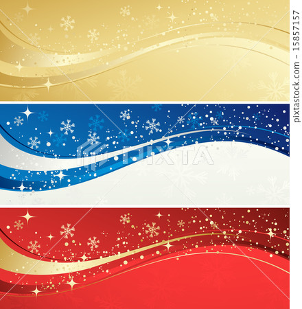 Christmas color  banner with snowflakes 15857157