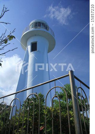 Kochi Prefecture, Cape Ashizuri Lighthouse stands against the blue sky 15857210