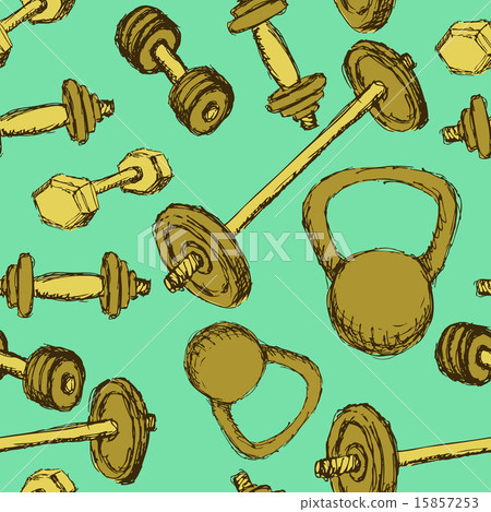 Sketch weights in vintage style Sketch weights in vintage style 15857253