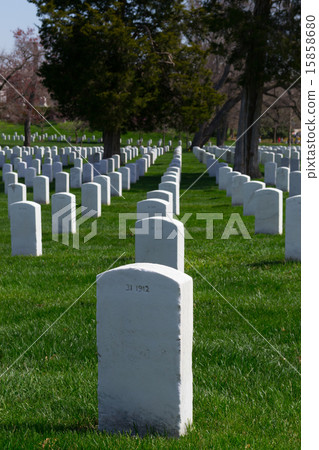Lines of gravestones 15858680
