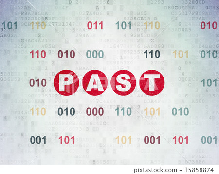 Timeline concept: Past on Digital Paper background 15858874