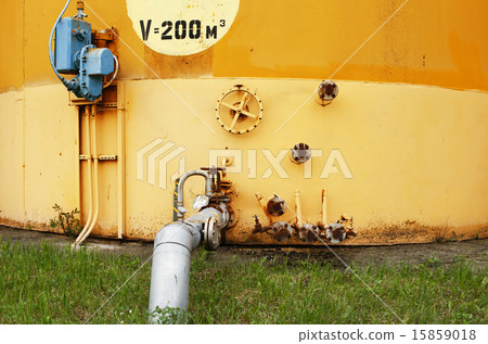 old yellow wall of the fuel tank old yellow wall of the fuel tank 15859018