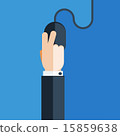Hand Clicking on Computer Mouse 15859638