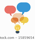 Light Bulb with Colorful Speech 15859654