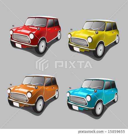 Vintage cars icons set Vintage cars icons set 15859655