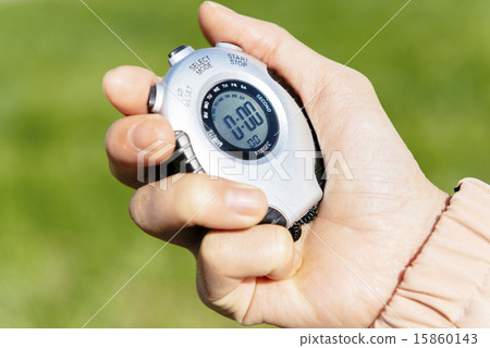 Stock Photo: stop watch, stopwatch, cheerful