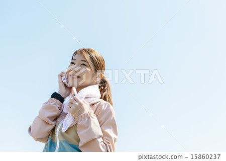 woman taking a break woman taking a break 15860237