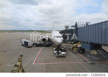 Stock Photo: airport, air plane, transport