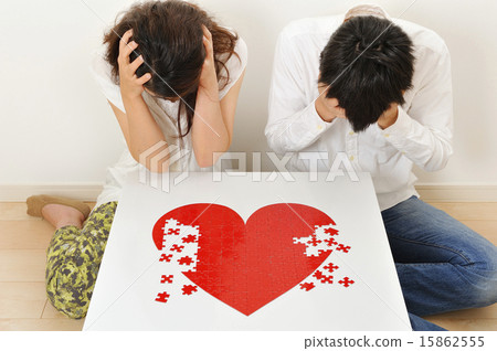 A man and woman couple troubled by love A man and woman couple troubled by love 15862555