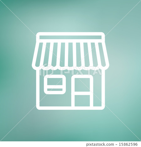 Store stall thin line icon Store stall thin line icon 15862596