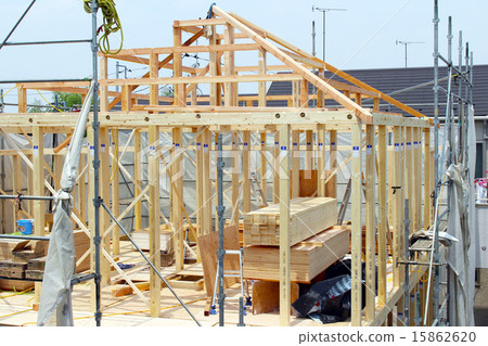 Housing construction work, framework 15862620