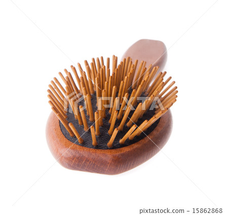 Wooden old comb on blackground 15862868