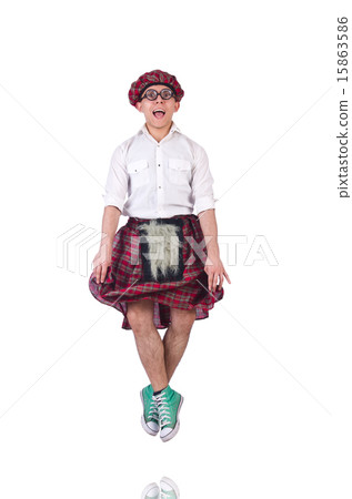 Funny scotsman isolated on the white Funny scotsman isolated on the white 15863586