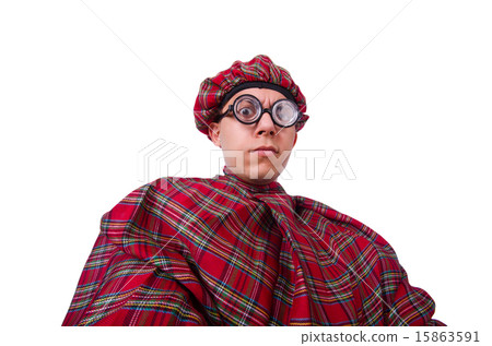 Funny scotsman isolated on the white 15863591
