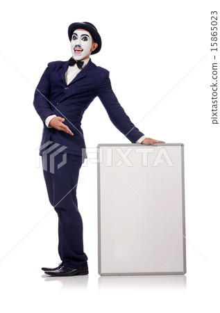 Funny man with blank board 15865023