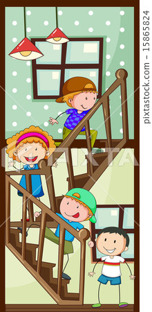 Children and stairs 15865824