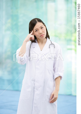 Bust up image of young female doctor 15867460