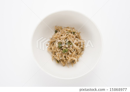 Tsukudani with crispy Japanese peppers 15868977