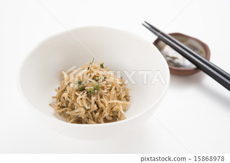 Tsukudani with crispy Japanese peppers 15868978